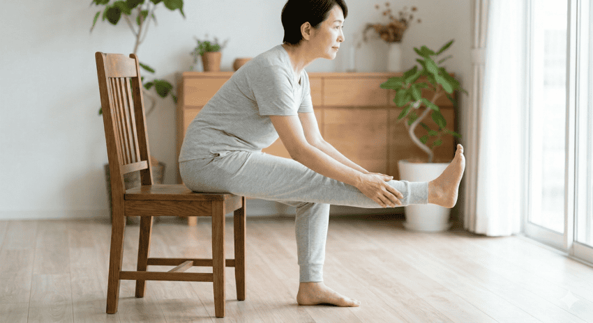 膝のストレッチ